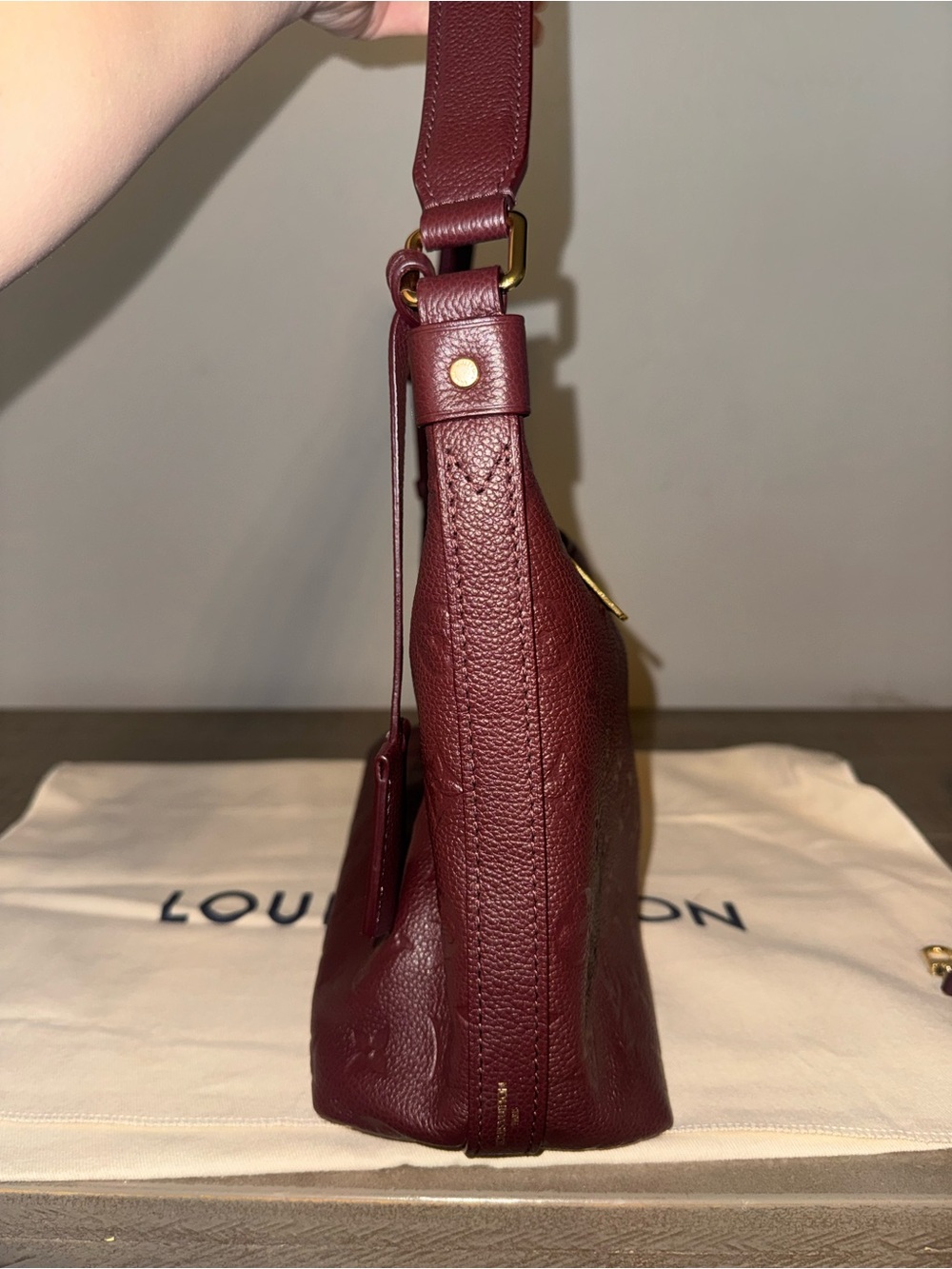 LOUIS VUITTON Authentic Sac Sport Purse PLUS Wallet & Coin Purse - Red/Wine - Picture 8 of 16